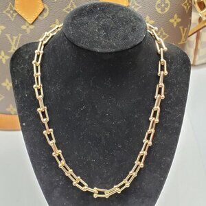 Rose Gold Plated Horse Shoe Necklace Chain